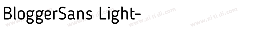 BloggerSans Light字体转换